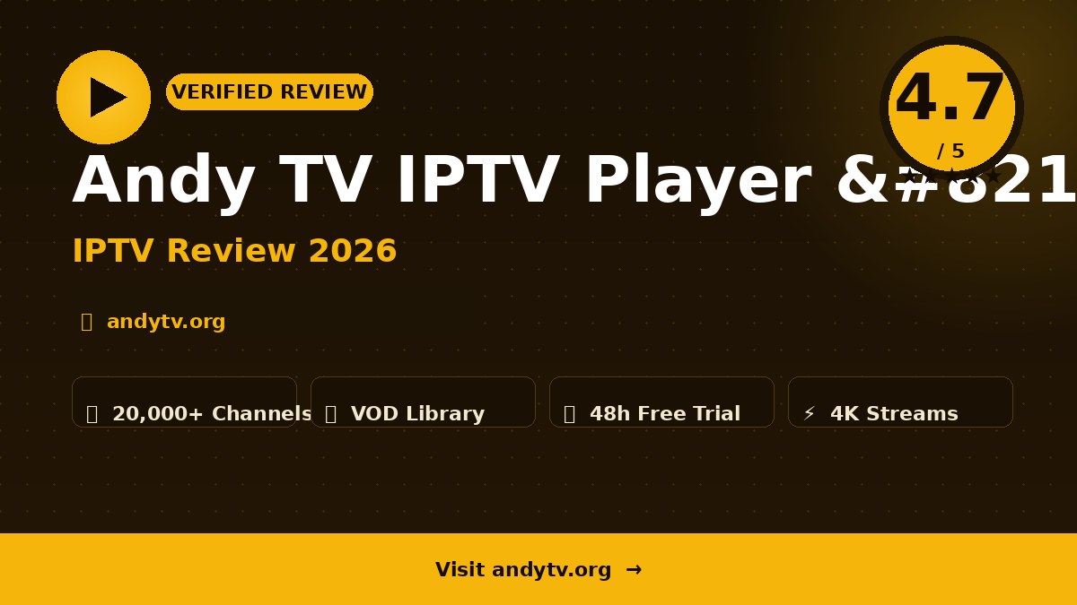 Andy TV IPTV Player – Andy TV IPTV Player Review 2026