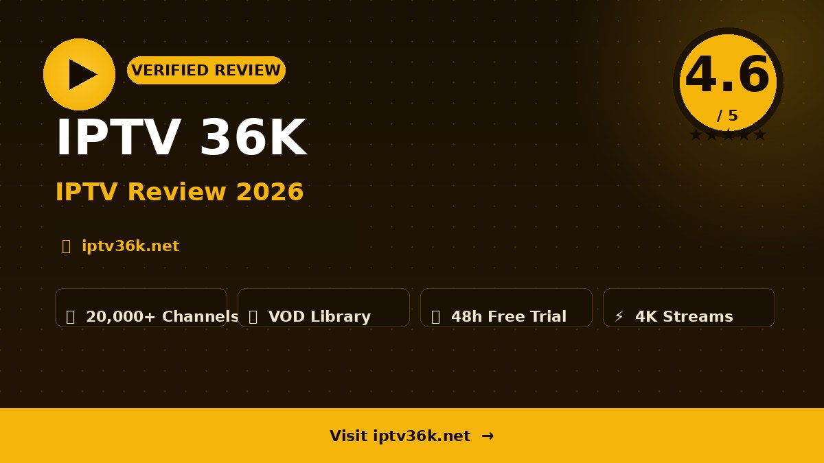 IPTV 36K Review 2026