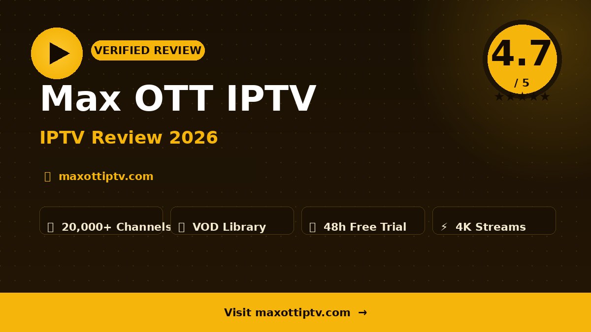 Max OTT IPTV Review 2026