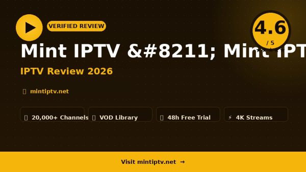 Mint IPTV – Mint IPTV Review (2026): Is It Worth It?