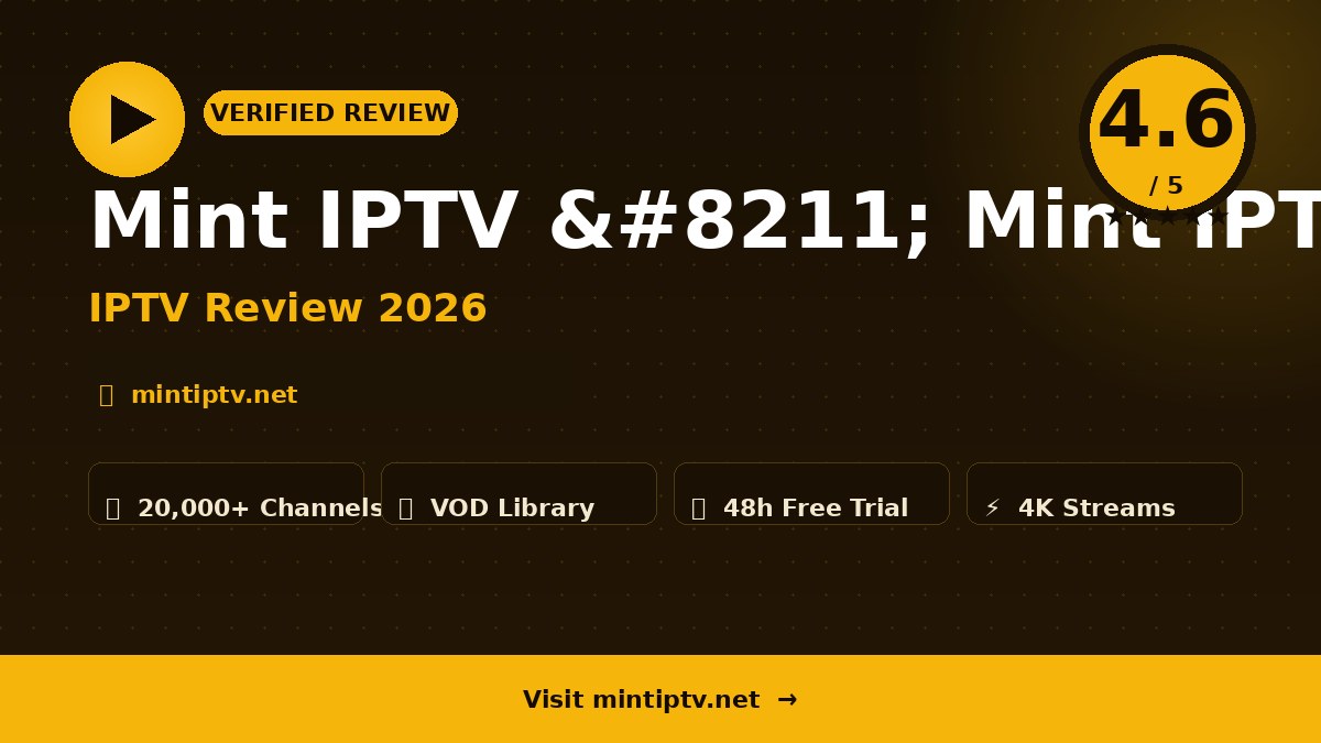 Mint IPTV – Mint IPTV Review 2026