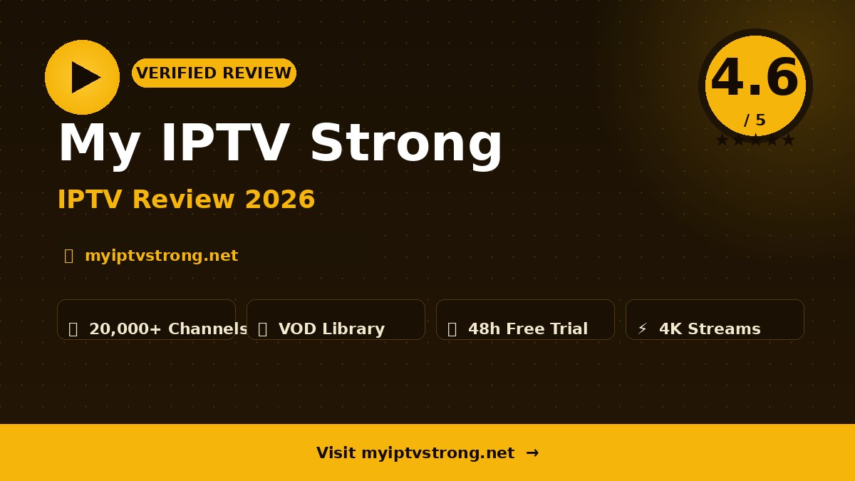 My IPTV Strong Review 2026