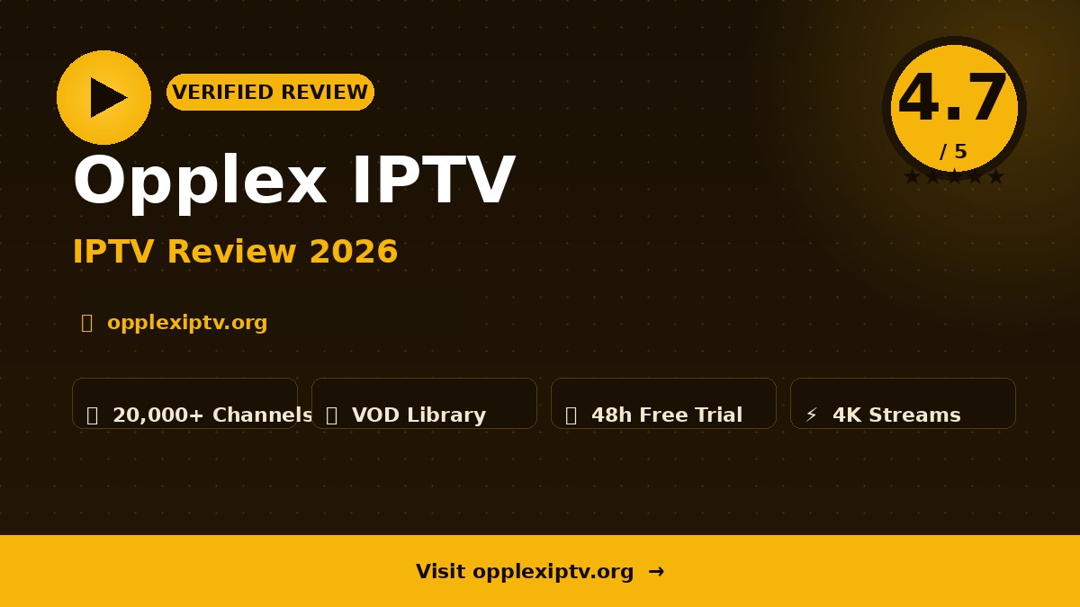 Opplex IPTV Review 2026