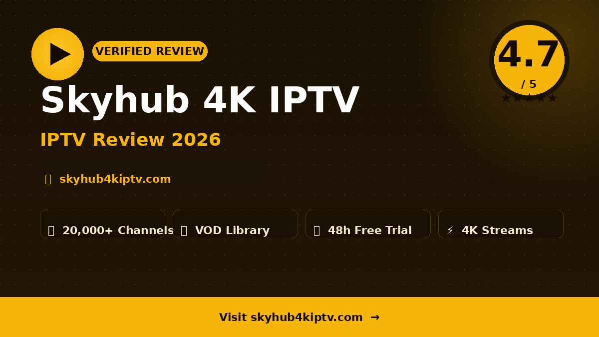 Skyhub 4K IPTV Review 2026