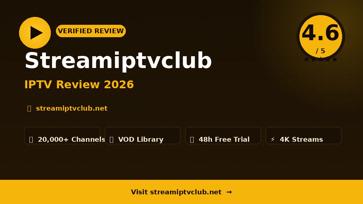 Streamiptvclub Review 2026